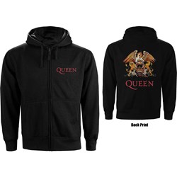Queen - Unisex Classic Crest Zipped Hoodie