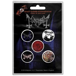 Mayhem - Unisex De Mysteriis Dom Sathanas Button Badge Pack