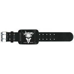 Venom - Unisex Black Metal Leather Wrist Strap