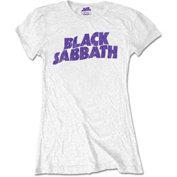 Black Sabbath - Womens Wavy Logo Vintage T-Shirt