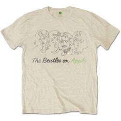 The Beatles - Unisex Outline Faces On Apple T-Shirt