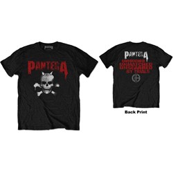 Pantera - Unisex Horned Skull Stencil T-Shirt