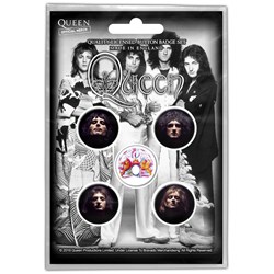 Queen - Unisex Faces Button Badge Pack
