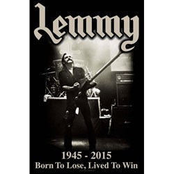 Lemmy - Unisex Lived To Win Textile Poster