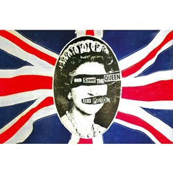 The Sex Pistols - Unisex God Save The Queen Textile Poster