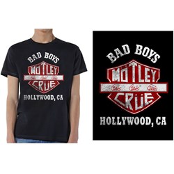 Motley Crue - Unisex Bad Boys Shield T-Shirt