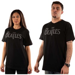 The Beatles - Unisex Drop T Logo Embellished T-Shirt