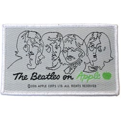 The Beatles - Unisex On Apple (Black On White) Standard Patch
