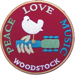 Woodstock - Unisex Peace, Love, Music Standard Patch
