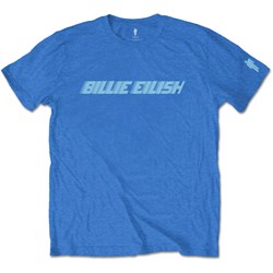 Billie Eilish - Unisex Blue Racer Logo T-Shirt