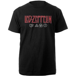 Led Zeppelin - Unisex Logo & Symbols T-Shirt