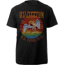 Led Zeppelin - Unisex Usa Tour '75. T-Shirt