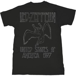 Led Zeppelin - Unisex Usa '77. T-Shirt