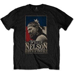 Willie Nelson - Unisex Born For Trouble T-Shirt
