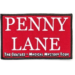The Beatles - Unisex Penny Lane Red Standard Patch