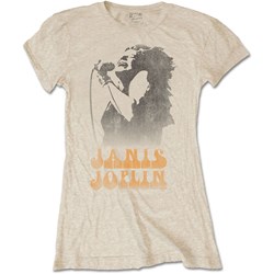 Janis Joplin - Womens Working The Mic T-Shirt