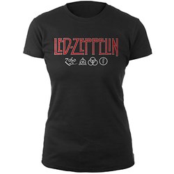 Led Zeppelin - Womens Logo & Symbols T-Shirt