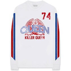Queen - Unisex Killer Queen '74 Stripes Long Sleeve T-Shirt