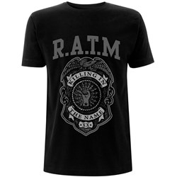 Rage Against The Machine - Unisex Grey Police Badge T-Shirt