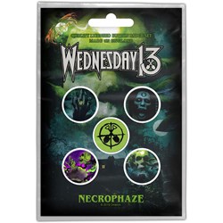 Wednesday 13 - Unisex Necrophaze Button Badge Pack