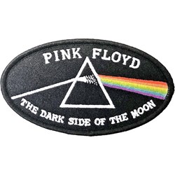 Pink Floyd - Unisex Dark Side Of The Moon Oval Black Border Standard Patch