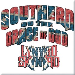 Lynyrd Skynyrd - Unisex Southern By The Grace Of God Fridge Magnet