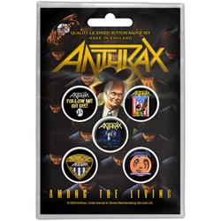 Anthrax - Unisex Among The Living Button Badge Pack