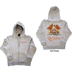 Queen - Unisex Classic Crest Zipped Hoodie