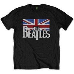 The Beatles - Kids Dop T Logo & Vintage Flag T-Shirt