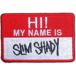 Eminem - Unisex Slim Shady Name Badge Standard Patch