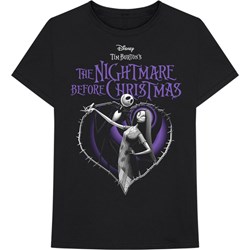 Disney - Unisex The Nightmare Before Christmas Purple Heart T-Shirt