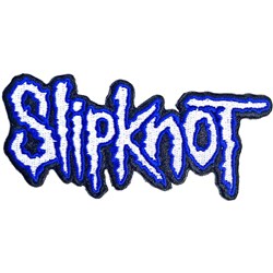 Slipknot - Unisex Cut-Out Logo Blue Border Standard Patch