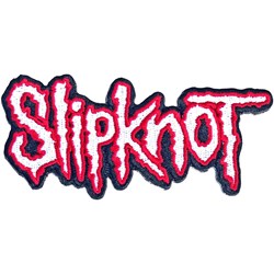 Slipknot - Unisex Cut-Out Logo Red Border Standard Patch