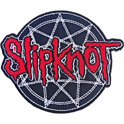 Slipknot - Unisex Red Logo Over Nonogram Standard Patch