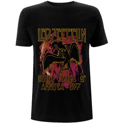 Led Zeppelin - Unisex Black Flames T-Shirt