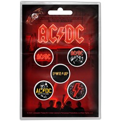AC/DC - Unisex Pwr-Up Button Badge Pack