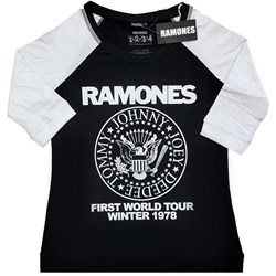 Ramones - Womens First World Tour 1978 Raglan T-Shirt