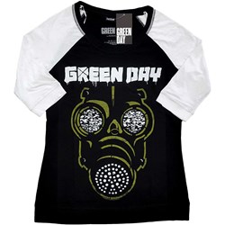 Green Day - Womens Green Mask Raglan T-Shirt