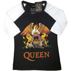Queen - Womens Classic Crest Raglan T-Shirt