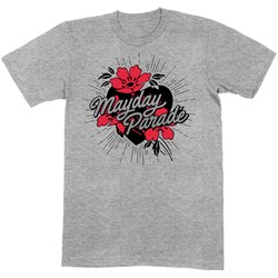 Mayday Parade - Unisex Heart And Flowers T-Shirt