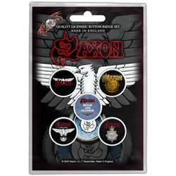 Saxon - Unisex Wheels Of Steel Button Badge Pack