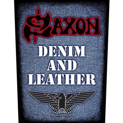 Saxon - Unisex Denim & Leather Back Patch