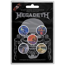 Megadeth - Unisex Vic Rattlehead Button Badge Pack