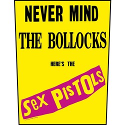 The Sex Pistols - Unisex Never Mind The Bollocks Yellow Back Patch