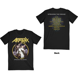 Anthrax - Unisex Spreading The Disease Track List T-Shirt
