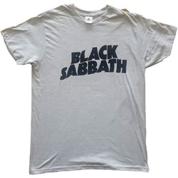 Black Sabbath - Unisex Black Wavy Logo T-Shirt