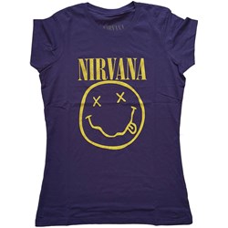 Nirvana - Womens Yellow Smiley T-Shirt