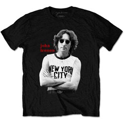 John Lennon - Unisex New York City B&W T-Shirt