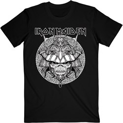 Iron Maiden - Unisex Senjutsu Samurai Graphic White T-Shirt