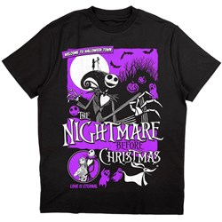 Disney - Unisex The Nightmare Before Christmas Welcome To Halloween Town T-Shirt
